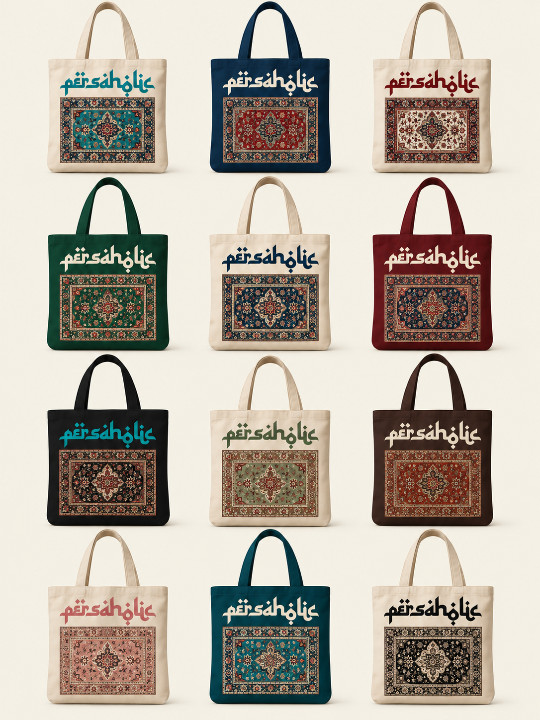 Persaholic tote bag collection